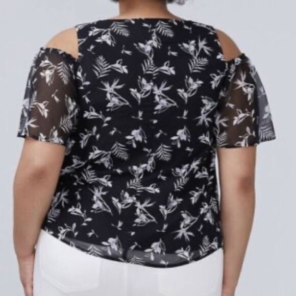 EUC Lane Bryant Cold Shoulder Top Size 18 - Picture 4 of 6